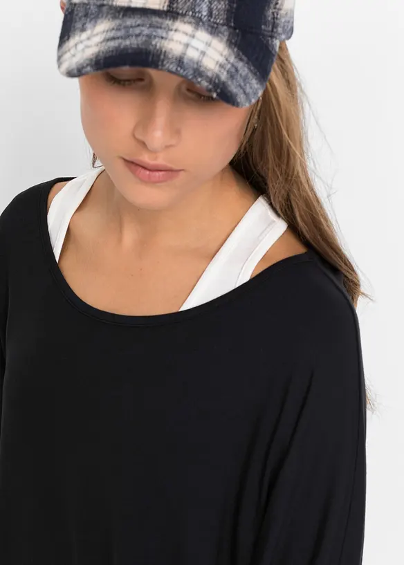 Lang topp med singlet av viskosemiks, bonprix