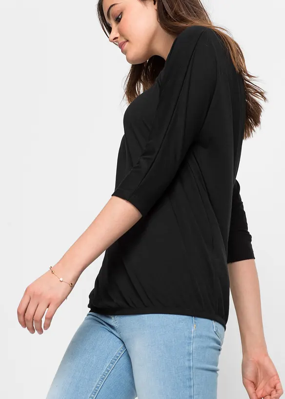 Oversized topp av viskosemiks, bonprix