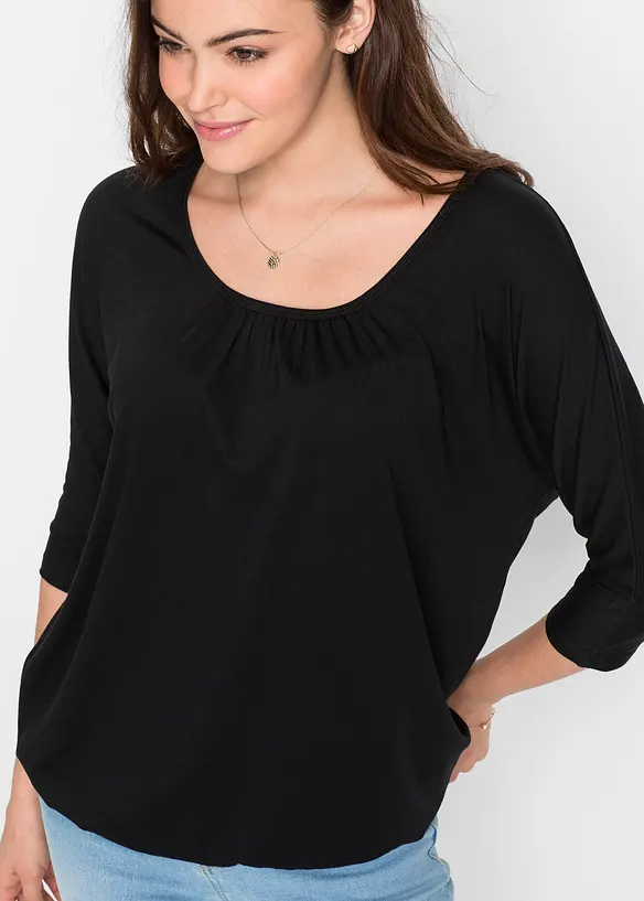 Oversized topp av viskosemiks, bonprix