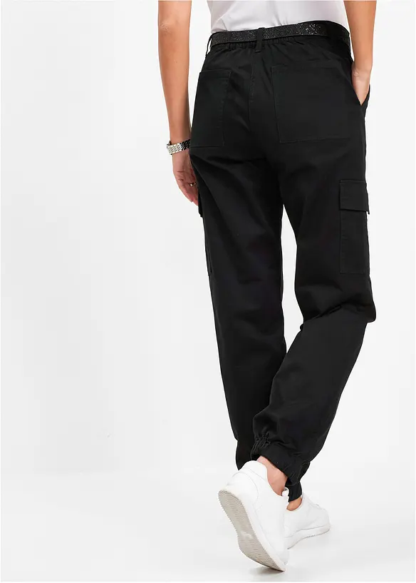 Cargobukse i bomull med stretch, bonprix