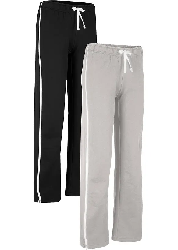 Joggebukse i formstabilt materiale i 100% bomull (2-pack), bonprix