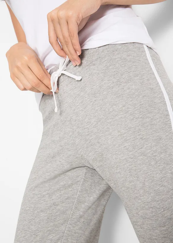 Joggebukse i formstabilt materiale i 100% bomull (2-pack), bonprix