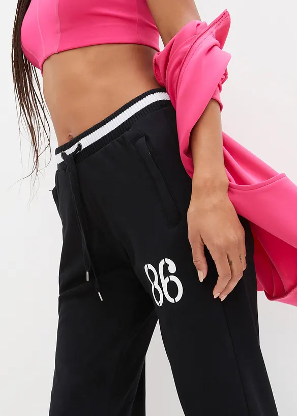Joggebukse i elastisk bomullsmiks, bonprix