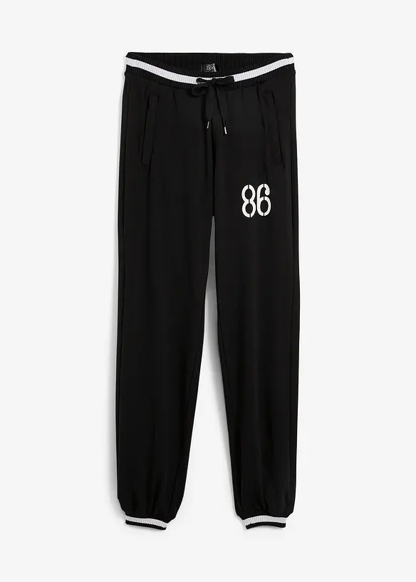 Joggebukse i elastisk bomullsmiks, bonprix