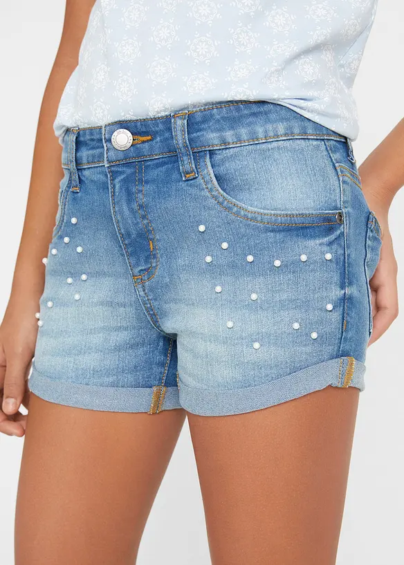 Jeansshorts Mid Waist, bonprix