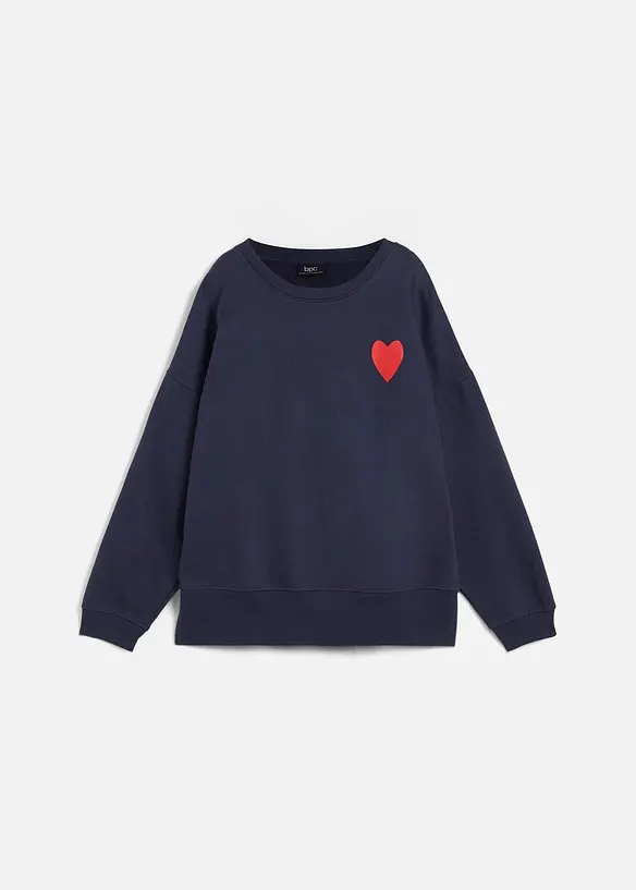 Oversized sweatshirt i økologisk bomull, bonprix