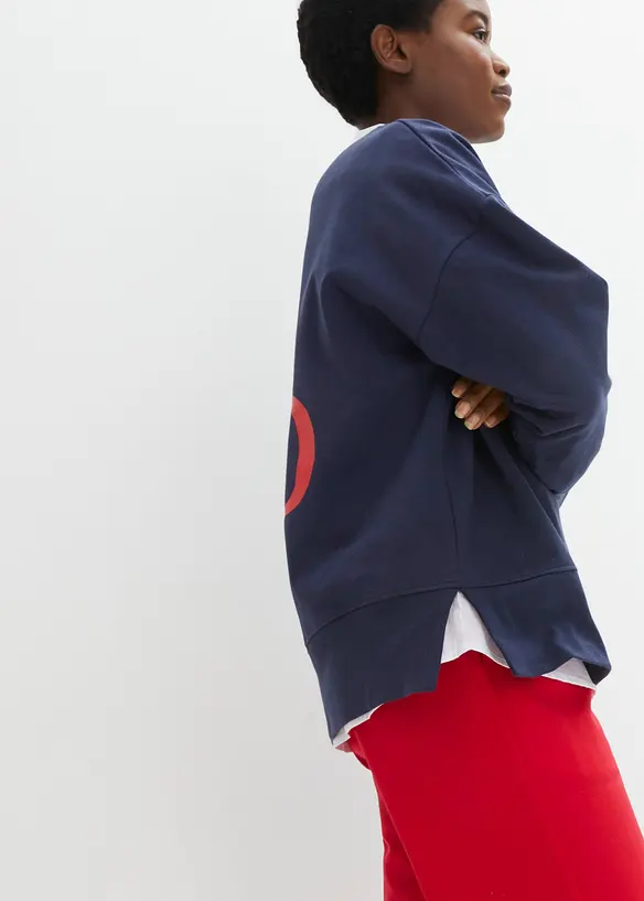 Oversized sweatshirt i økologisk bomull, bonprix