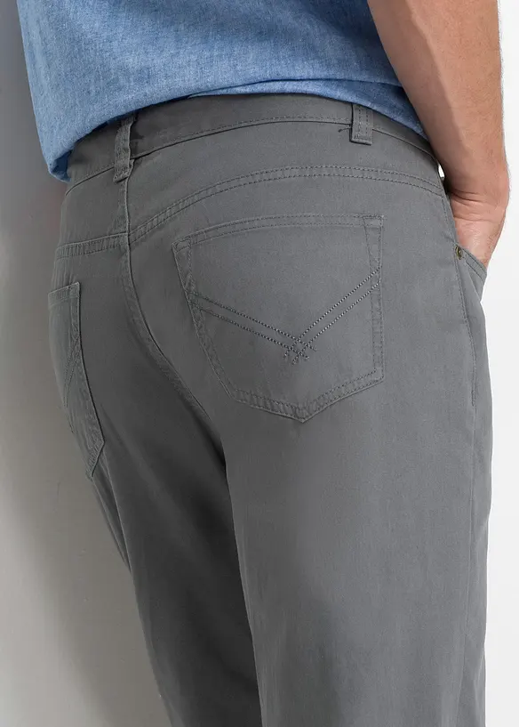 Regular Fit-twillbukse i ren bomull, Straight, bonprix