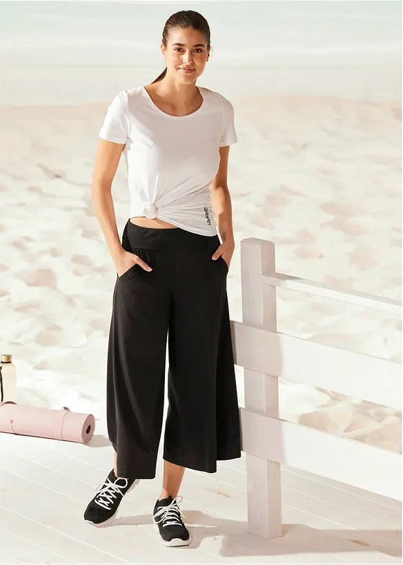 Loungewear culotte med vide ben, bonprix