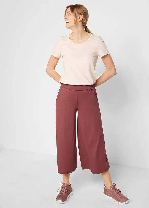 Loungewear culotte med vide ben, bonprix