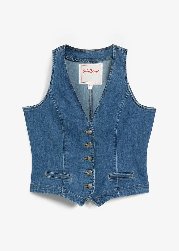 Denimvest med stretch, bonprix
