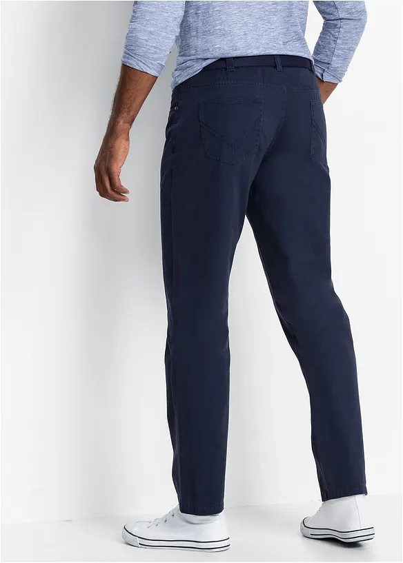 Regular Fit-twillbukse i 100% bomull, Straight, bonprix