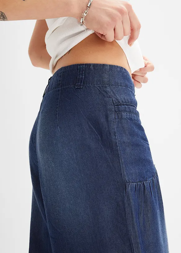 Wide Leg-bukse i lett lyocell, bonprix