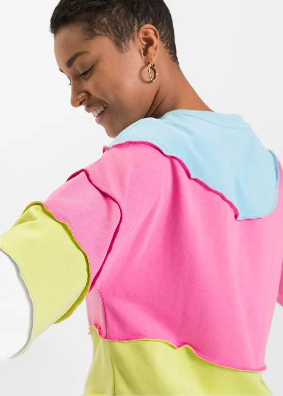 Sweatshirt i myk bomullsmiks, bonprix