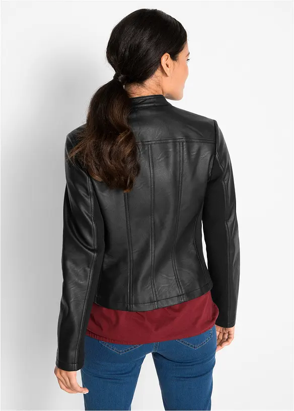 Jakke i imitert skinn av 100% viskose, bonprix