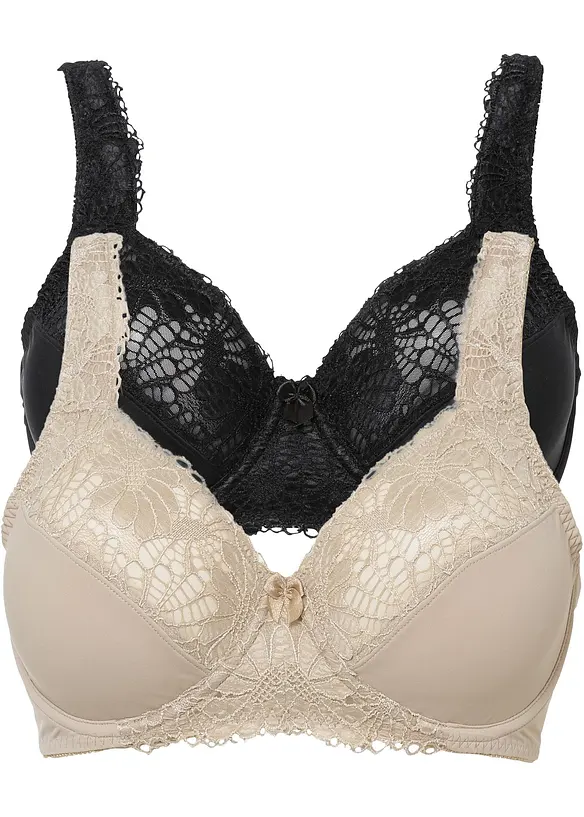 Minimizer-BH med vatterte stropper (2-pack), bonprix