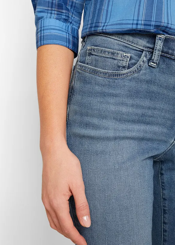 Bootcut-jeans Mid Waist, økologisk bomull, bonprix