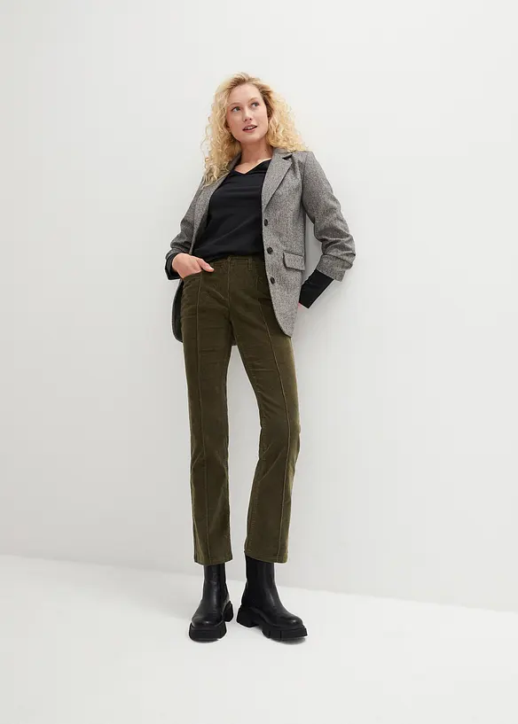 Langermet, figurnær topp (2-pack), bonprix