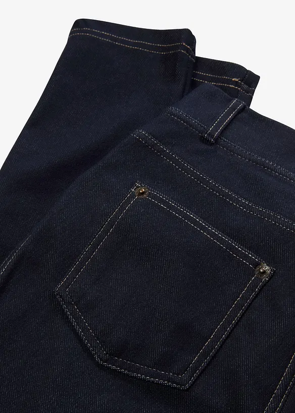 Leggings i denim look av bomullsmiks, bonprix