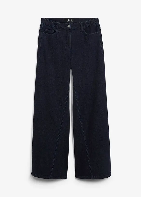 Wide Leg-jeans High Waist, komfortlinning, bonprix