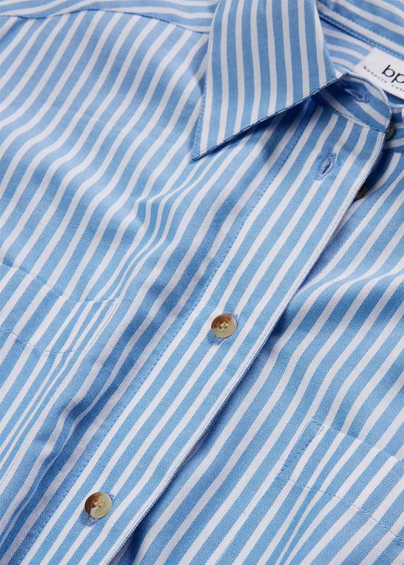 Skjortekjole med stripemønster og knytebelte, bonprix