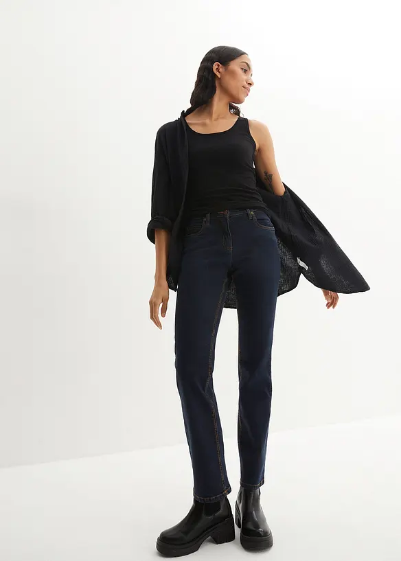Straight-jeans Mid Waist, Stretch, bonprix