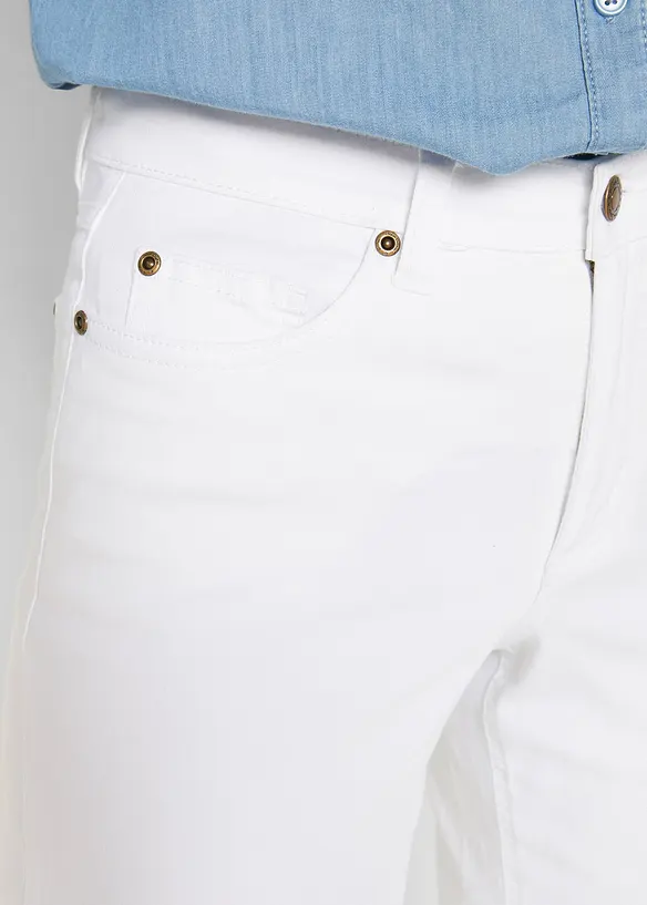 Wide Leg-jeans Mid Waist, Stretch, bonprix