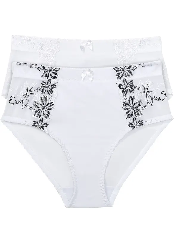 Shape-truse med delikat broderi (2-pack), bonprix