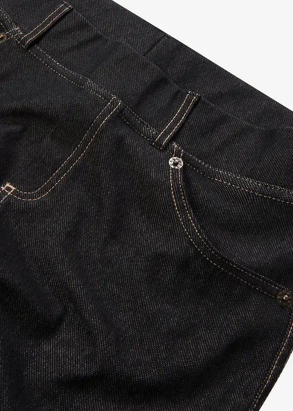Leggings i denim look med glidelås, bonprix