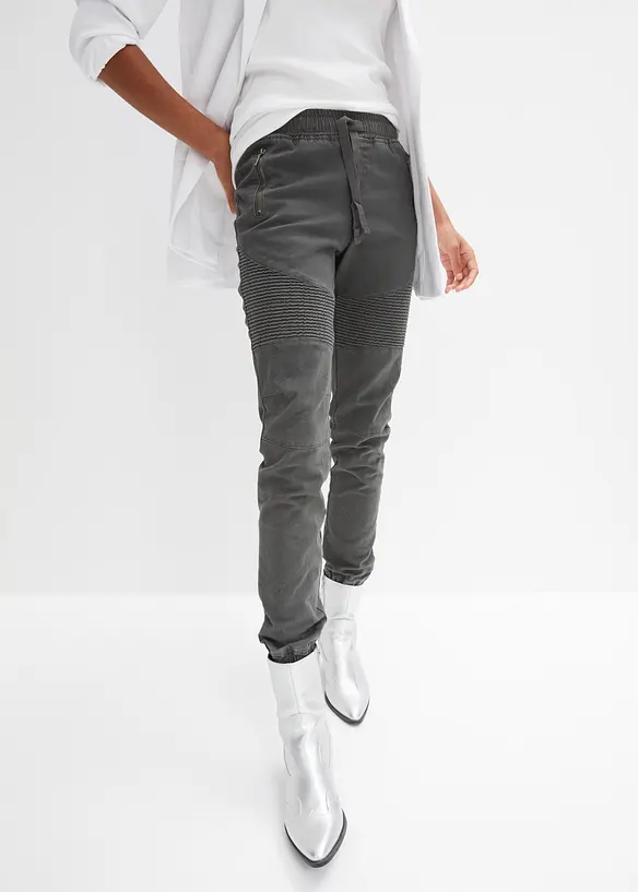 Bukse med Biker-detaljer, bonprix