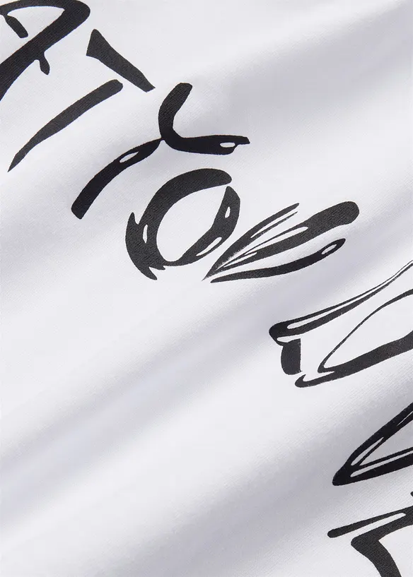 Oversized topp i 100% bomull, bonprix