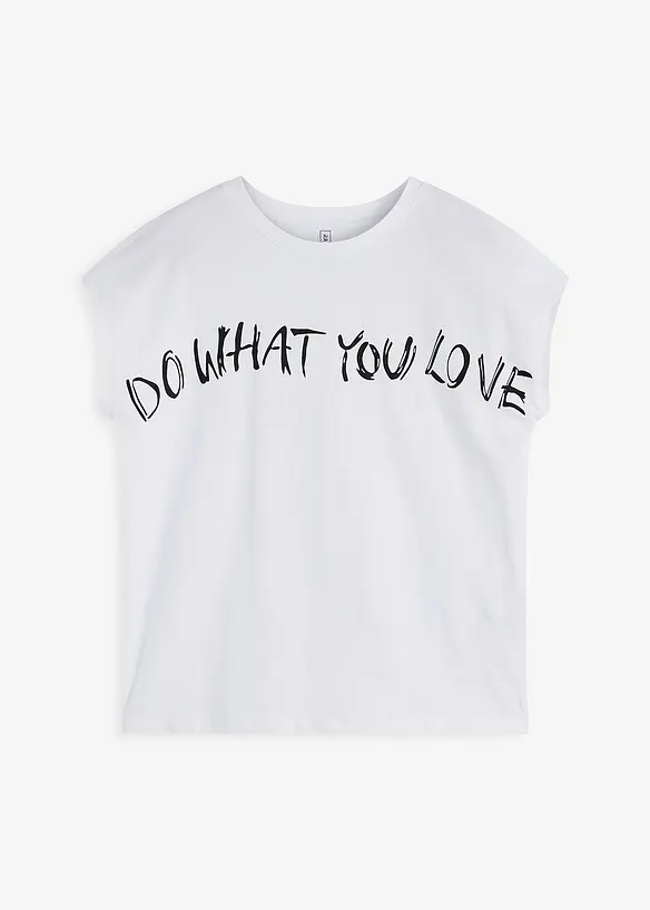 Oversized topp i 100% bomull, bonprix