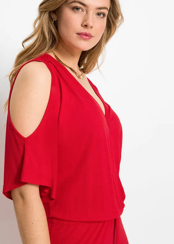 Jumpsuit i lett viskosejersey, bonprix