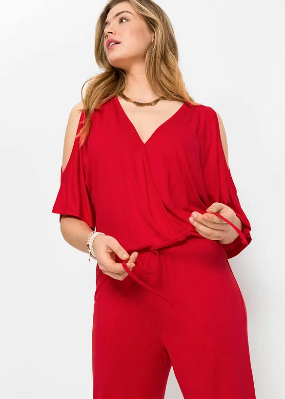 Jumpsuit i lett viskosejersey, bonprix