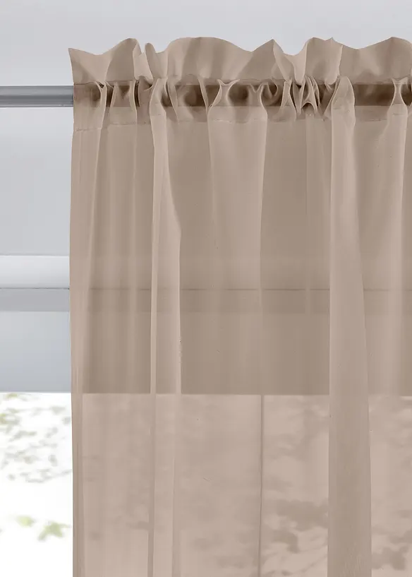 Gardin av lett voile (2-pack), bonprix