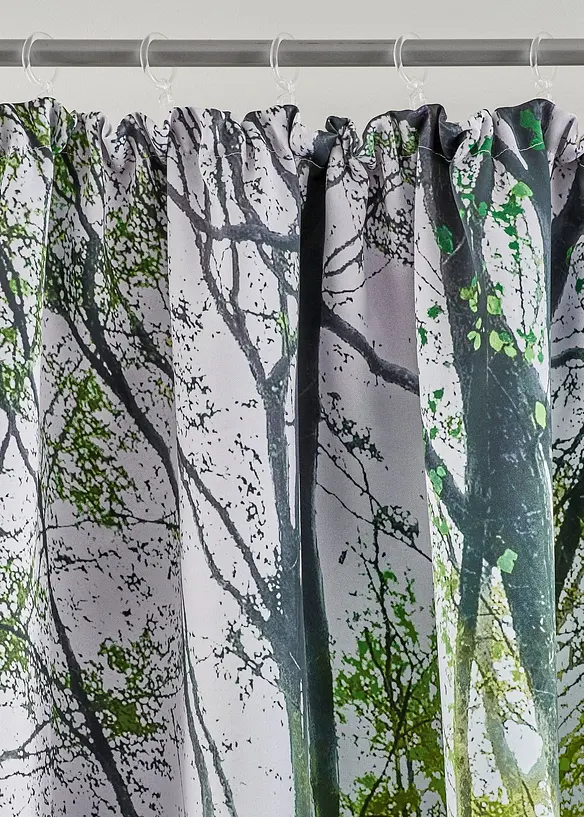 Mørkleggingsgardin med skog-motiv (1-pack), bonprix