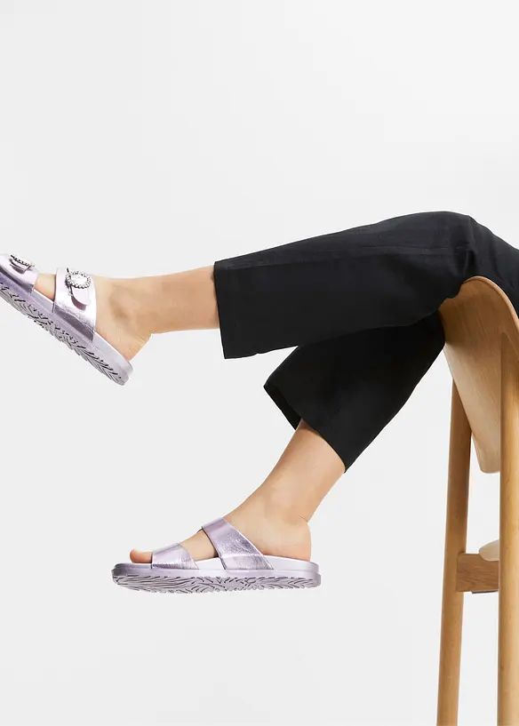 High Waist-bukse i lin-/viskosemiks, bonprix