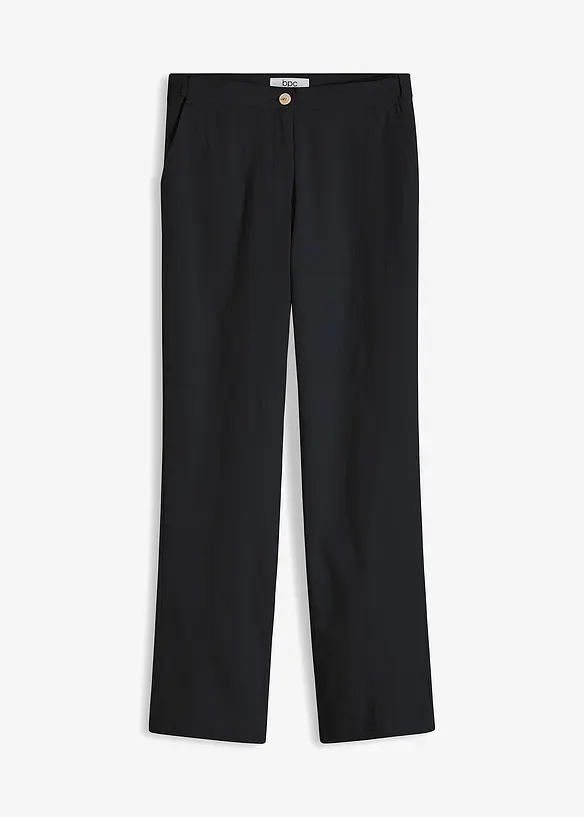 High Waist-bukse i lin-/viskosemiks, bonprix