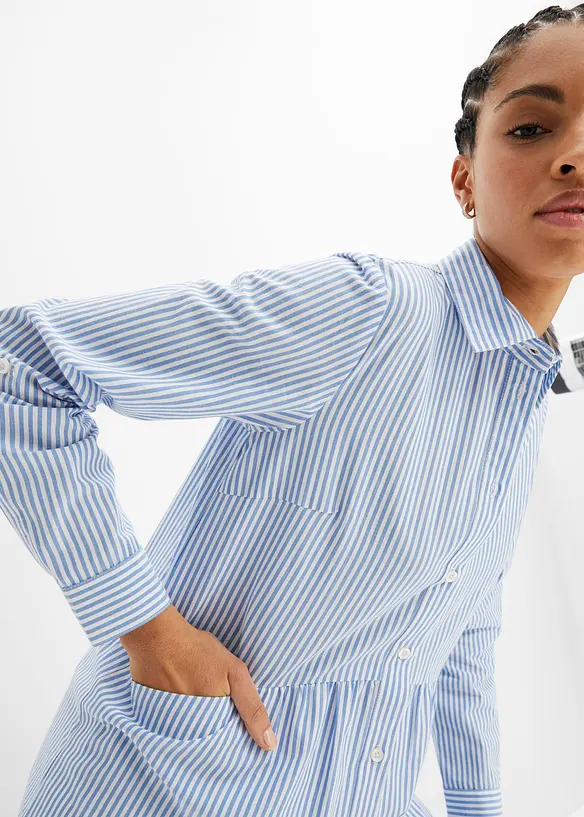 Skjortekjole med stripemønster, bonprix