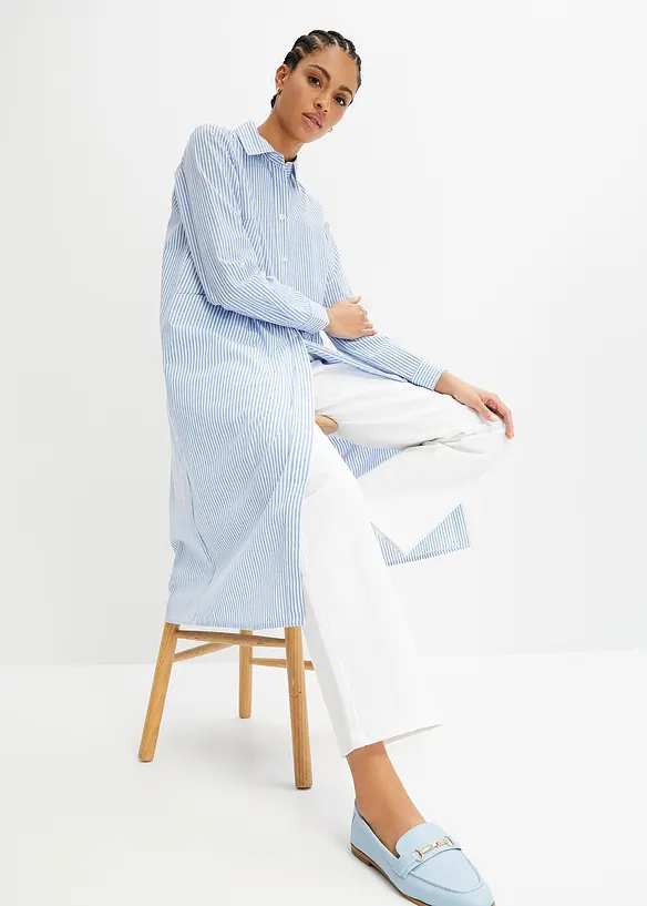 Skjortekjole med stripemønster, bonprix