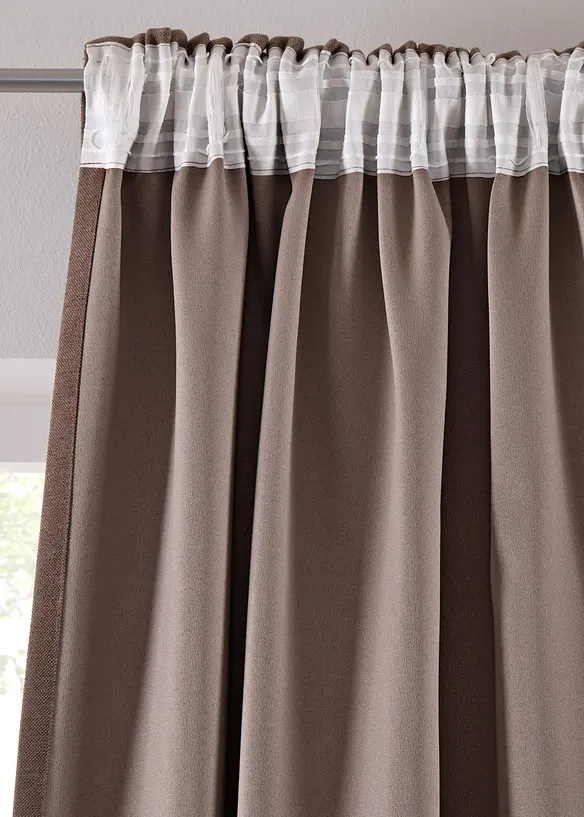 Mørkleggingsgardin med lett struktur (2-pack), bonprix