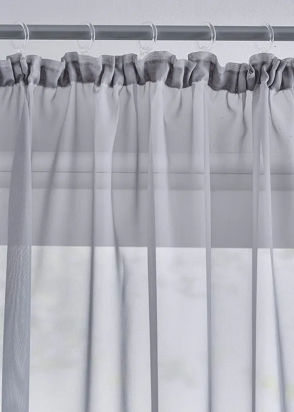 Gardin av lett voile (2-pack), bonprix