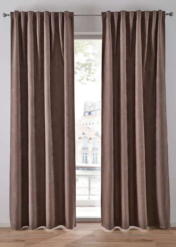 Mørkleggingsgardin med lett struktur (2-pack), bonprix