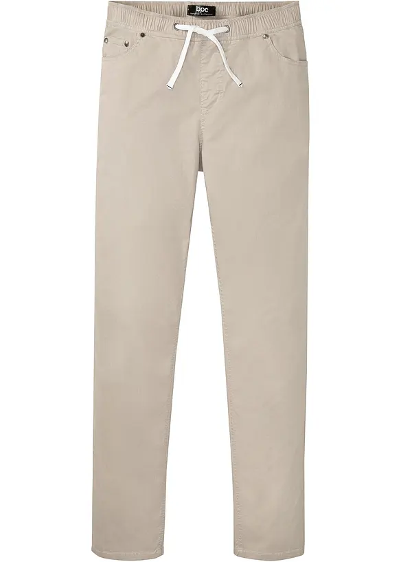 Regular Fit slip on-stretchbukse, Straight, bonprix