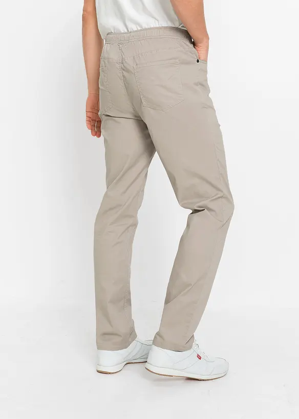 Regular Fit slip on-stretchbukse, Straight, bonprix