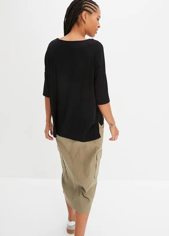 Boxy topp i myk viskosemiks, bonprix