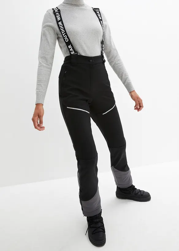Funksjonsbukse i softshell med stretch, vannavstøtende, bonprix