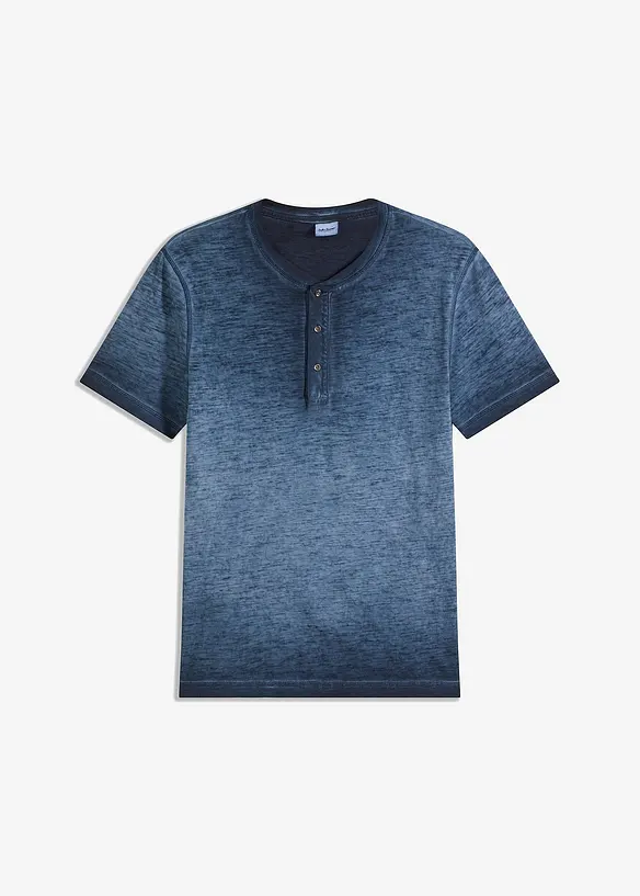 Kortermet bestefartrøye i 100% økologisk bomull i vasket look, bonprix