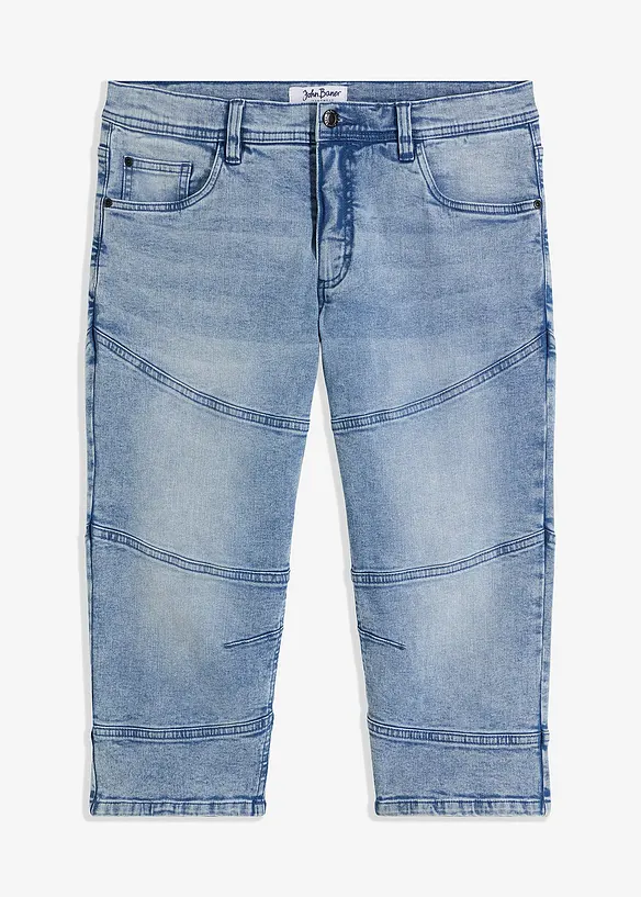 Regular Fit 3/4-jeans med stretch, Straight, bonprix