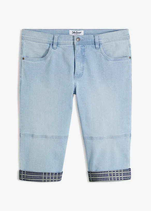 Lang jeans-bermuda, Regular Fit, bonprix